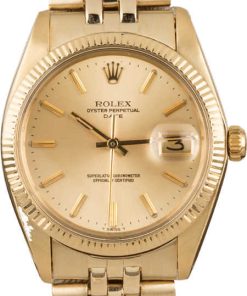 HandMade The Rolex Date 1503 Yellow Gold Oval Link Band