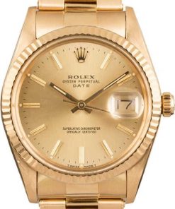 HandMade The Rolex Date 15038 Yellow Gold Oyster