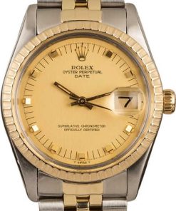 HandMade The Rolex Two Tone Date 15053 Champagne Dial T