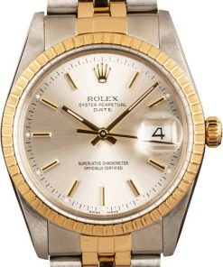 HandMade The Rolex Date 15053 Silver Index Dial