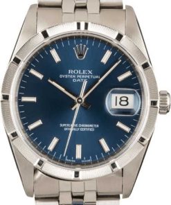 HandMade The Rolex Date Stainless 15210 Blue Index Dial