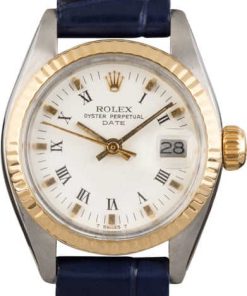 HandMade The Ladies Rolex Date 6916 Roman Leather Strap