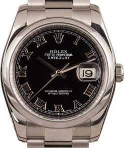 HandMade The Rolex Steel Datejust 116200 Black Roman Dial