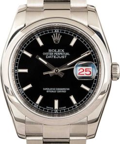 HandMade The 36MM Rolex Datejust 116200 Black Dial