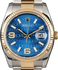 HandMade The Rolex Datejust 116233 Blue Wave Dial with Diamond 6 & 9