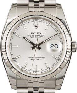 HandMade The Unworn Rolex Datejust 116234 Silver Dial with Steel Jubilee