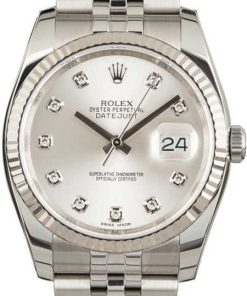 HandMade The Rolex Datejust 116234 Silver Dial Diamond Index