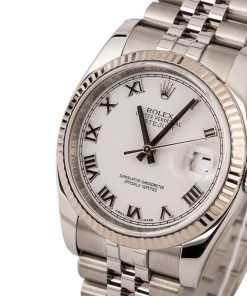 Alternative view of HandMade The Rolex Datejust 116234 White Dial Steel Jubilee