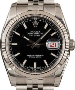 HandMade The Unworn Rolex Datejust 116234 Black Index Dial
