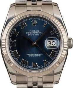 HandMade The Rolex Datejust 116234 Blue Dial Steel Jubilee