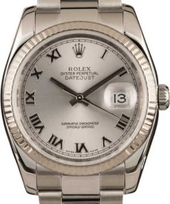 HandMade The Rolex Steel Datejust 116234 Silver Roman Dial