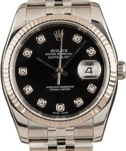 HandMade The Rolex Datejust 116234 Black Diamond Dial