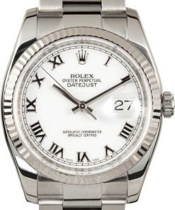 HandMade The Rolex Datejust 116234 White Roman Oyster