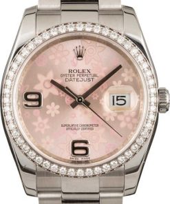 HandMade The Rolex Datejust 116244 Floral Dial Diamond Bezel T