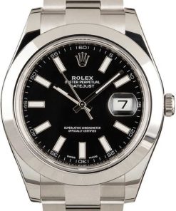 HandMade The Rolex Datejust 116300 Black Dial Men's Watch