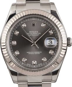 HandMade The Rolex Datejust 41MM Ref 116334 Slate Diamond Dial