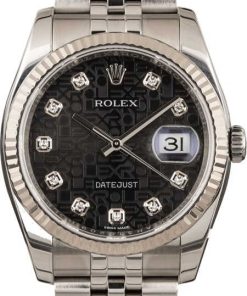 HandMade The Rolex Datejust 116234 Black Jubilee Diamond