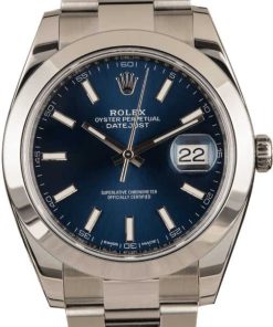 HandMade The Rolex Steel Datejust 126300 Blue Index Dial T