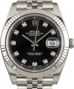 HandMade The Rolex Datejust 41 Ref 126334 Black Diamond Dial