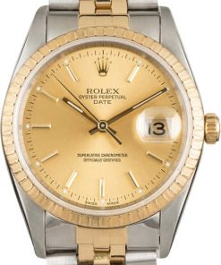 HandMade The Rolex Date 15223 Luminous Champagne Index Dial