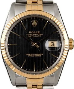 HandMade The Rolex Datejust 16013 Black Tapestry Dial