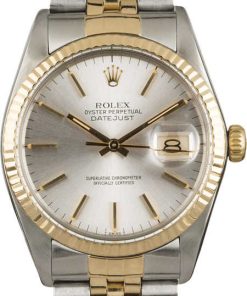 HandMade The Rolex Datejust 16013 Silver Dial Two Tone Jubilee