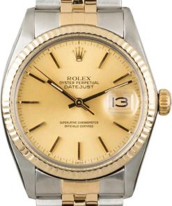HandMade The Rolex Two Tone Datejust 16013 Champagne Dial