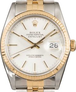 HandMade The Rolex 36MM Datejust 16013 Silver Dial Two Tone