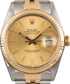 HandMade The Rolex Two-Tone Datejust 16013 Champagne Index