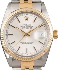 HandMade The Rolex Two Tone Datejust 16013 Silver Dial