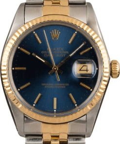 HandMade The Rolex Datejust 16013 Two Tone Blue Dial