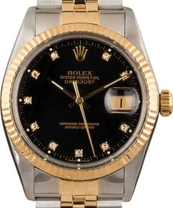 HandMade The Rolex Datejust 16013 Black Diamond Dial