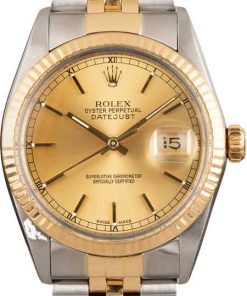 HandMade The Rolex Datejust 16013 Champagne Dial Two Tone Watch