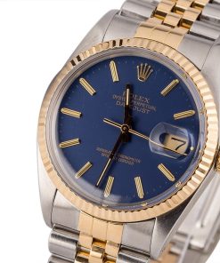 Alternative view of HandMade The Rolex Datejust 16013 Blue Dial Oyster Perpetual
