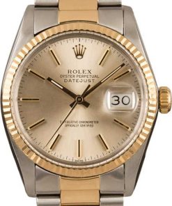 HandMade The Rolex Datejust 16013 Silver Dial Two Tone Oyster T