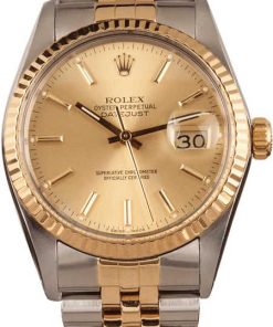 HandMade The Rolex Two-Tone Datejust 16013 Fluted Bezel