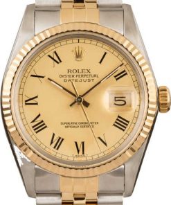 HandMade The Rolex Datejust 16013 Champagne Roman Dial T