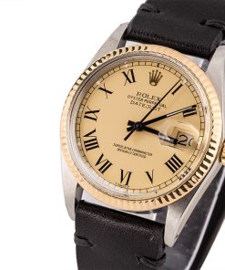 Alternative view of HandMade The Rolex Datejust 16013 Champagne Buckley Dial
