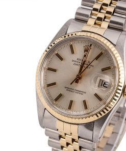Alternative view of HandMade The Mens Rolex Datejust 16013 Silver Dial