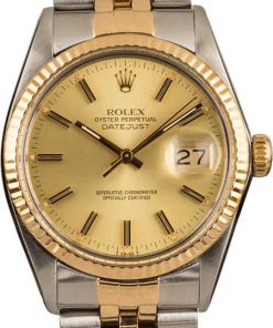 HandMade The Rolex Two Tone Datejust 16013 Champagne Dial 36MM Watch