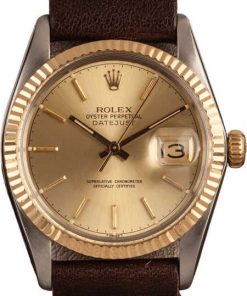 HandMade The 36MM Rolex Datejust 16013 Leather Bracelet