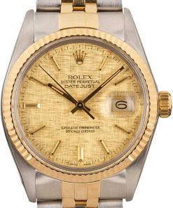 HandMade The Rolex Datejust 16013 Champagne Linen Dial