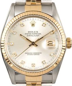 HandMade The Rolex Datejust 16013 Silver Diamond Dial
