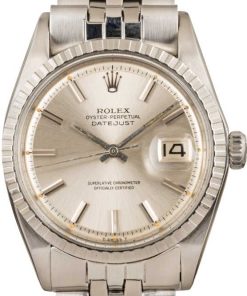 HandMade The Rolex Datejust 1603 Stainless Steel Engine Turned Bezel