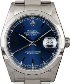 HandMade The Rolex Datejust 16200 Blue Dial Steel Oyster