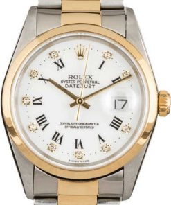 HandMade The Rolex Datejust 16203 White Roman Diamond Dial