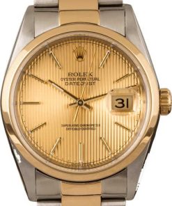 HandMade The Rolex Datejust 16203 Champagne Tapestry Dial