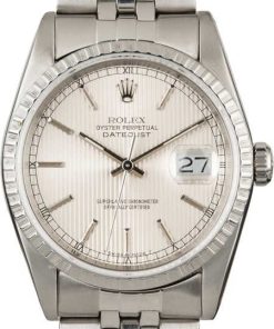 HandMade The Rolex Datejust 16220 Silver Tapestry Dial