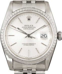 HandMade The Rolex Datejust 16220 Silver Tapestry Dial