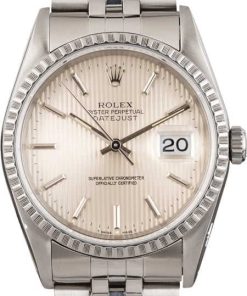 HandMade The Rolex Datejust 16220 Silver Tapestry Dial